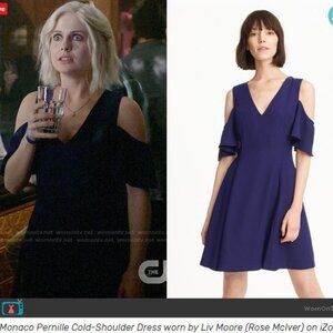 NWT Club Monaco Pernille Cold-Shoulder Dress in Deep Sapphire Size 0